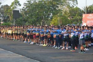 Semarak HUT TNI ke-81, Wadan Kodaeral XI Ikuti 5K Fun Run, Sinergi TNI-Polri dan Masyarakat Bergema di Merauke